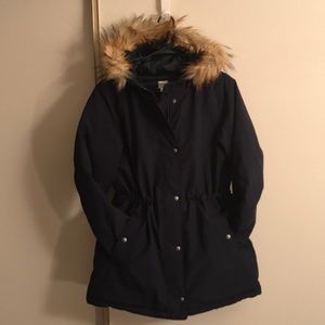 JCrew women’s navy winter jacket M